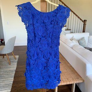 Topshop Royal Blue Lace Cocktail Dress Size 4